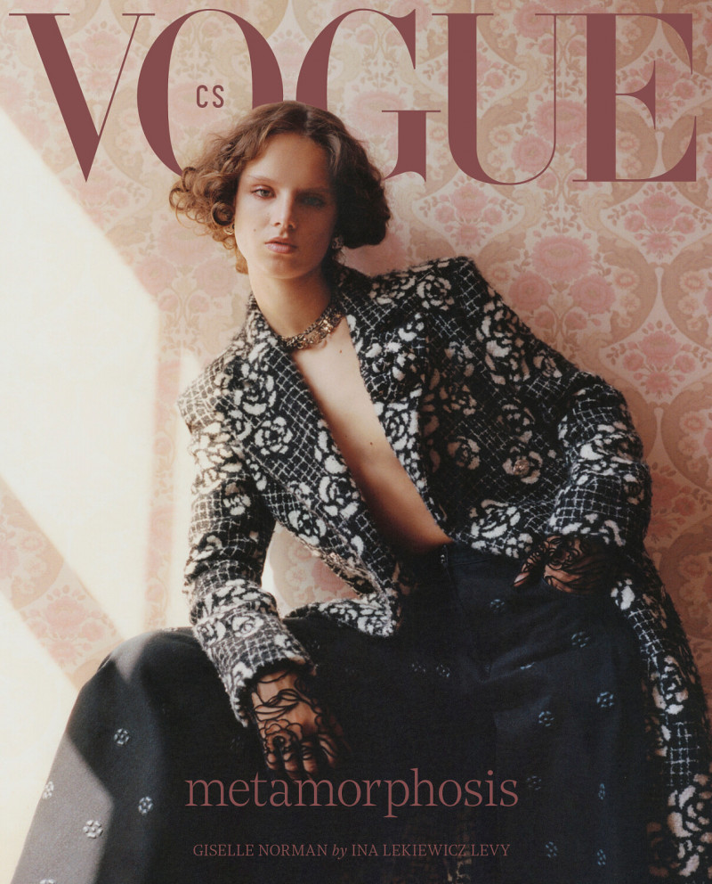 Giselle Norman featured on the Vogue Czechoslovakia cover from November 2023