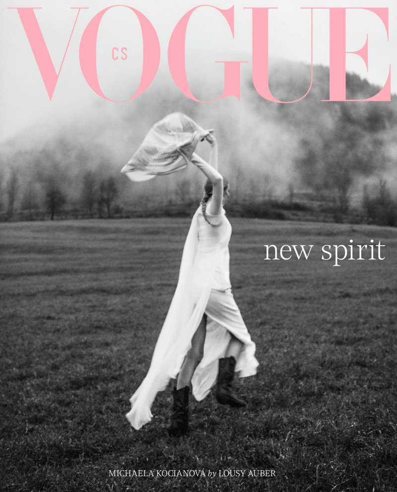 Michaela Kocianova featured on the Vogue Czechoslovakia cover from October 2023
