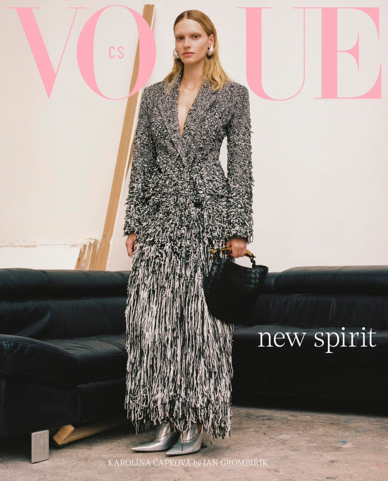 Karolina Capkova featured on the Vogue Czechoslovakia cover from October 2023