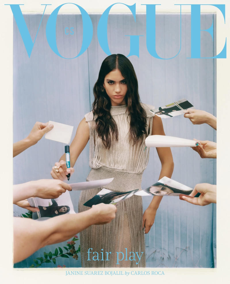 Janine Suarez featured on the Vogue Czechoslovakia cover from August 2024