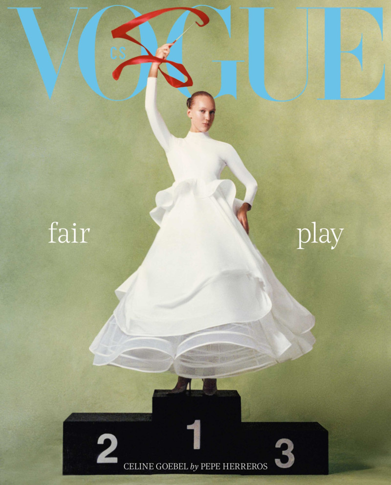 Celine Goebel featured on the Vogue Czechoslovakia cover from August 2024