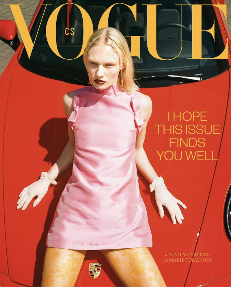 Vilma Sjöberg featured on the Vogue Czechoslovakia cover from July 2025