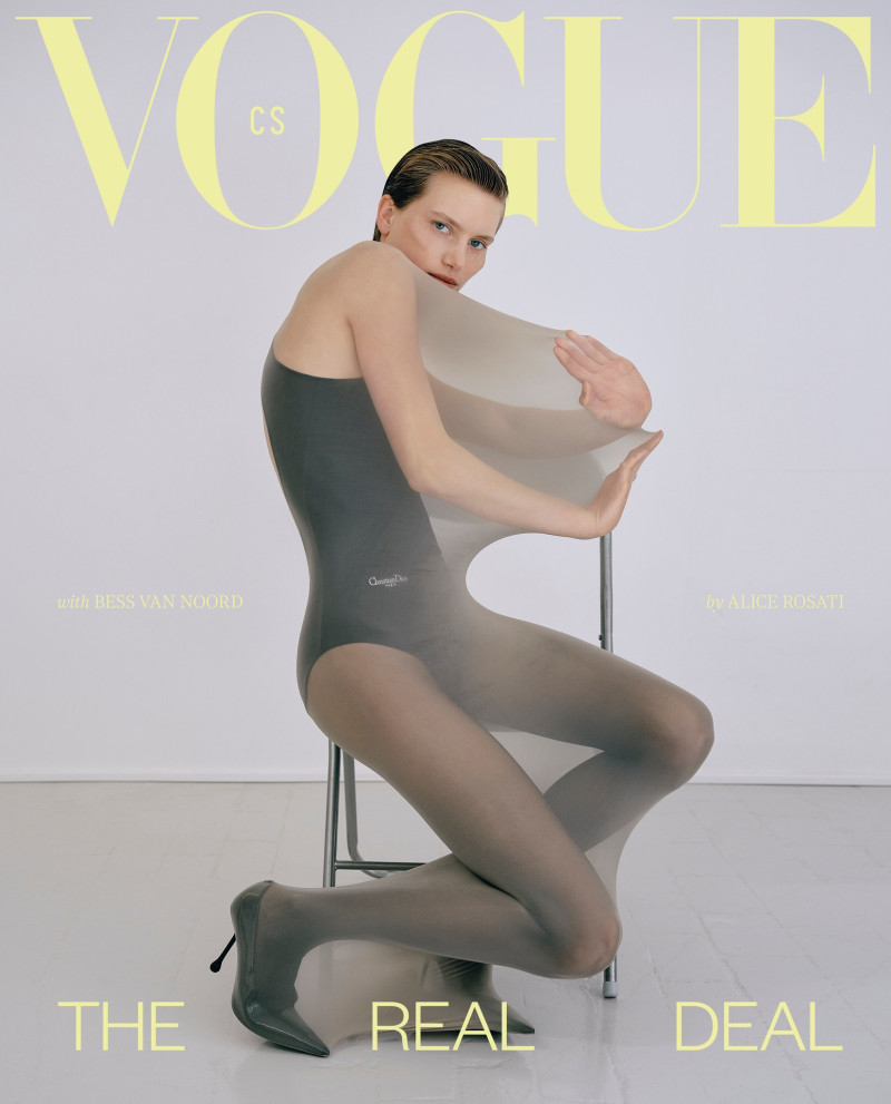 Bess Van Noord featured on the Vogue Czechoslovakia cover from May 2025