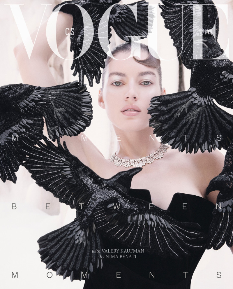 Valery Kaufman featured on the Vogue Czechoslovakia cover from September 2025