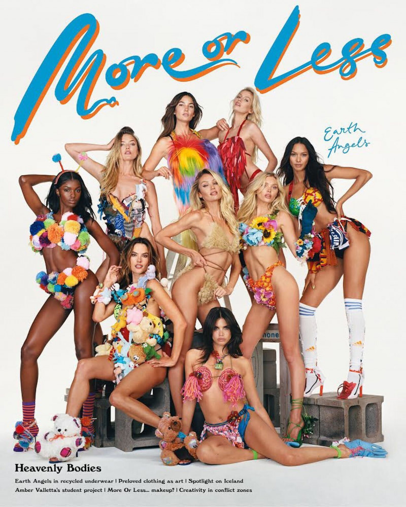 Adriana Lima, Lily Aldridge, Elsa Hosk, Candice Swanepoel, Martha Hunt, Stella Maxwell, Lais Ribeiro, Sara Sampaio, Leomie Anderson featured on the More or Less cover from September 2022