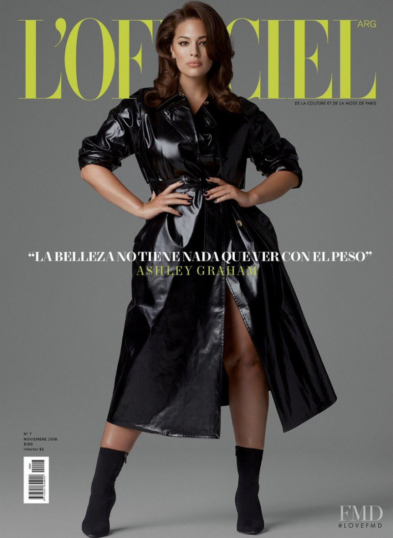 Ashley Graham featured on the L\'Officiel Argentina cover from November 2018