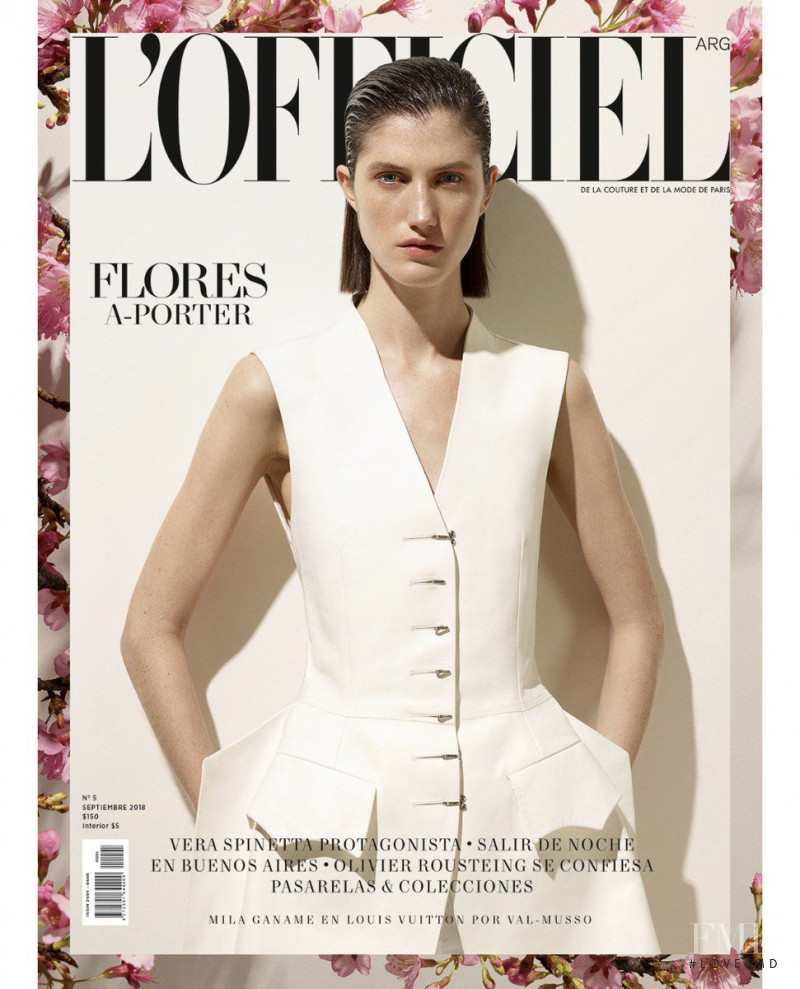Milagros Ganame featured on the L\'Officiel Argentina cover from September 2018