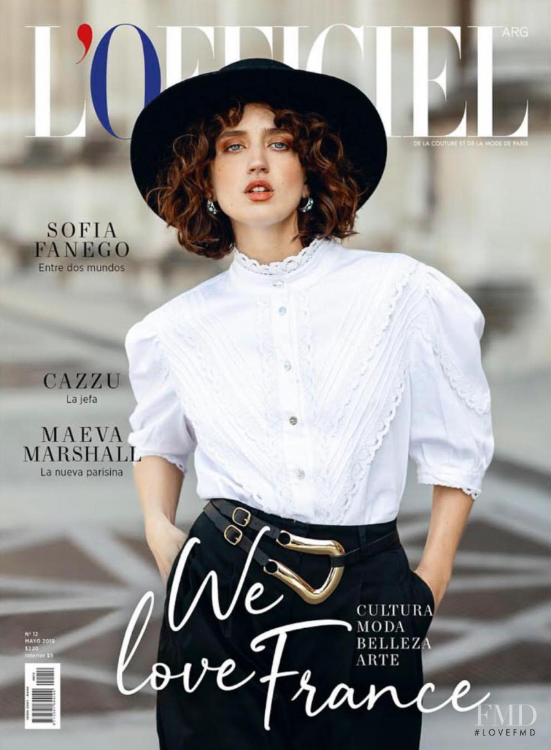 Sofia Fanego featured on the L\'Officiel Argentina cover from May 2019