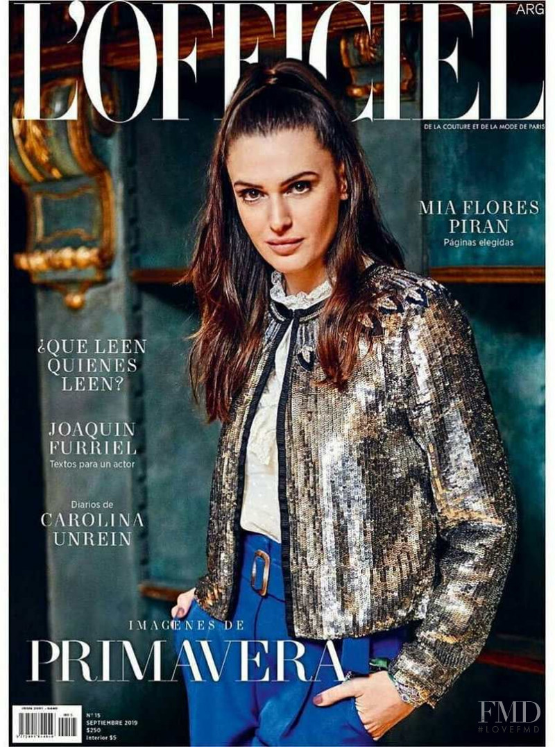 Mía Flores Pirán featured on the L\'Officiel Argentina cover from September 2019