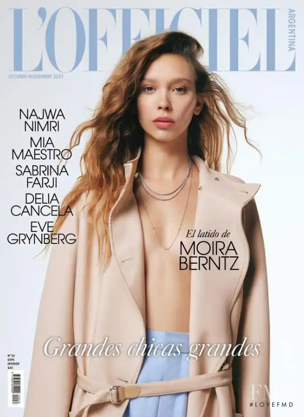 Moira Berntz featured on the L\'Officiel Argentina cover from October 2021