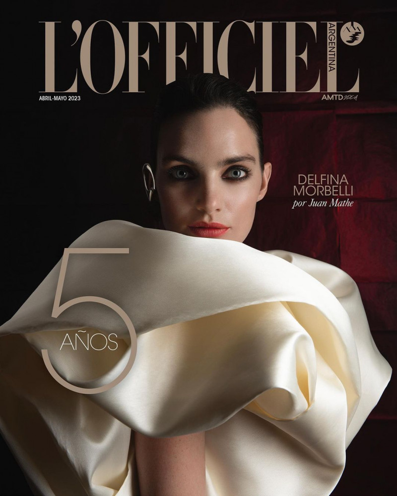 Delfina Morbelli featured on the L\'Officiel Argentina cover from April 2023