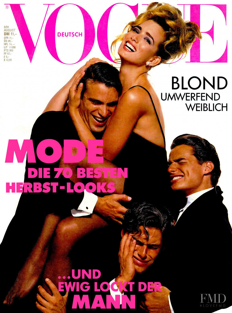 Suzanne Lanza featured on the Vogue Germany cover from August 1991