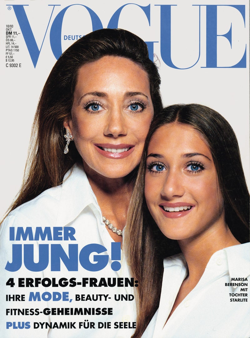 Starlite Melody Randall featured on the Vogue Germany cover from October 1993