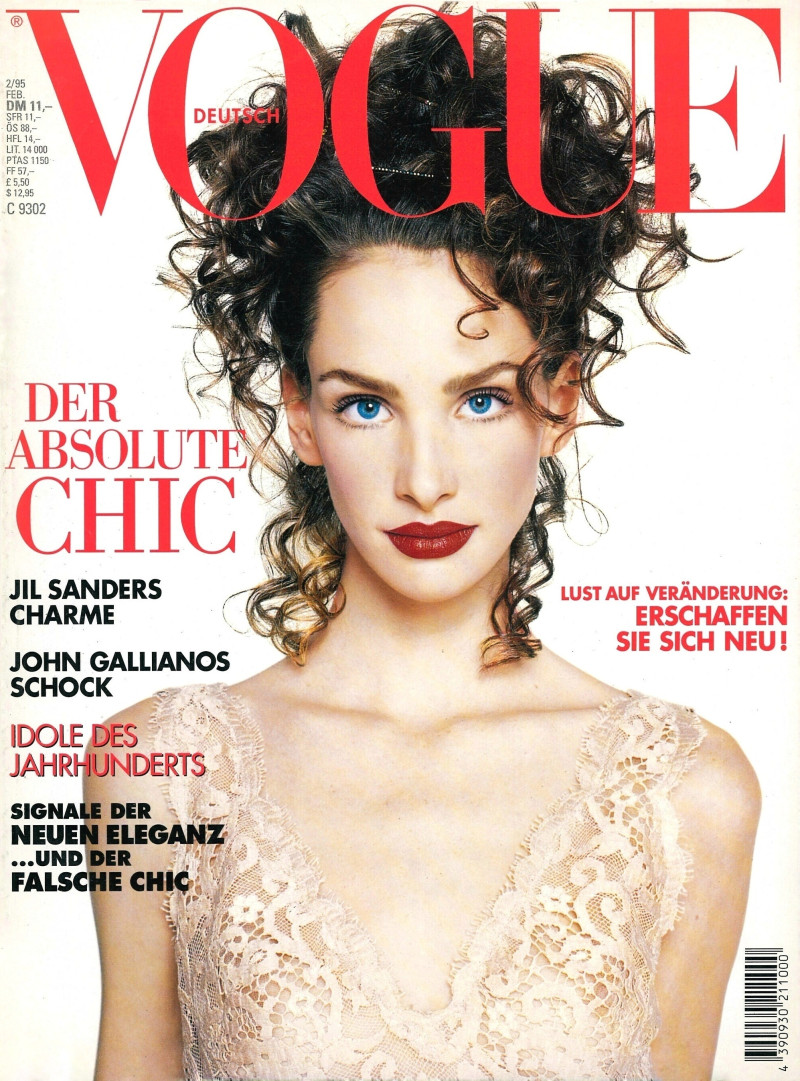 Debbie Deitering featured on the Vogue Germany cover from February 1995