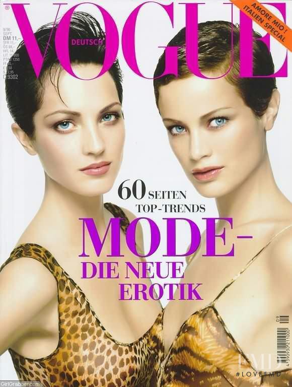 Carolyn Murphy, Chandra North featured on the Vogue Germany cover from September 1996