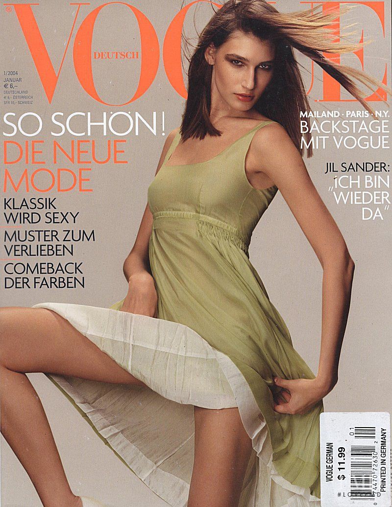 Eugenia Volodina featured on the Vogue Germany cover from January 2004