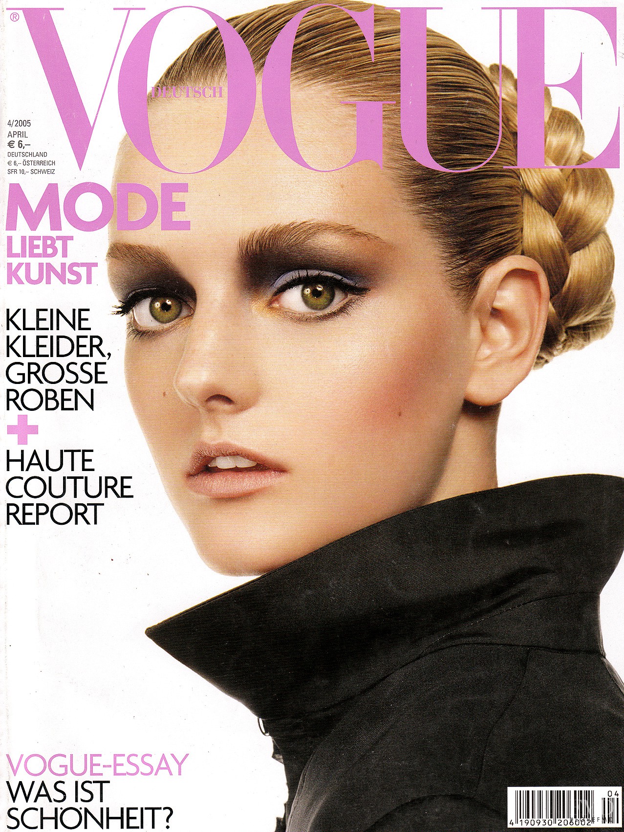 Cover of Vogue Germany with Lydia Hearst, April 2005 (ID:24428 ...