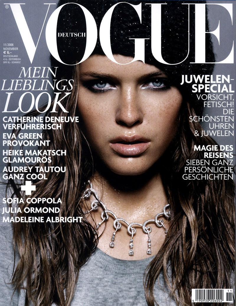 Michaela Hlavackova featured on the Vogue Germany cover from November 2006