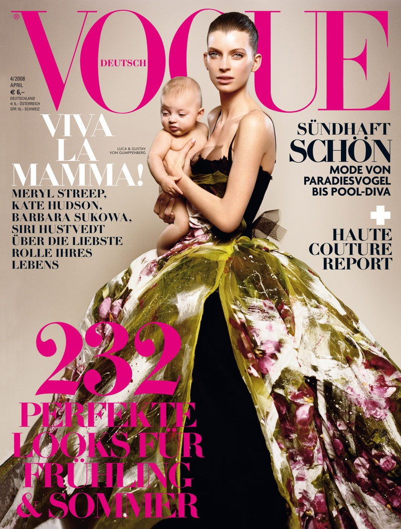 Luca Gajdus featured on the Vogue Germany cover from April 2008