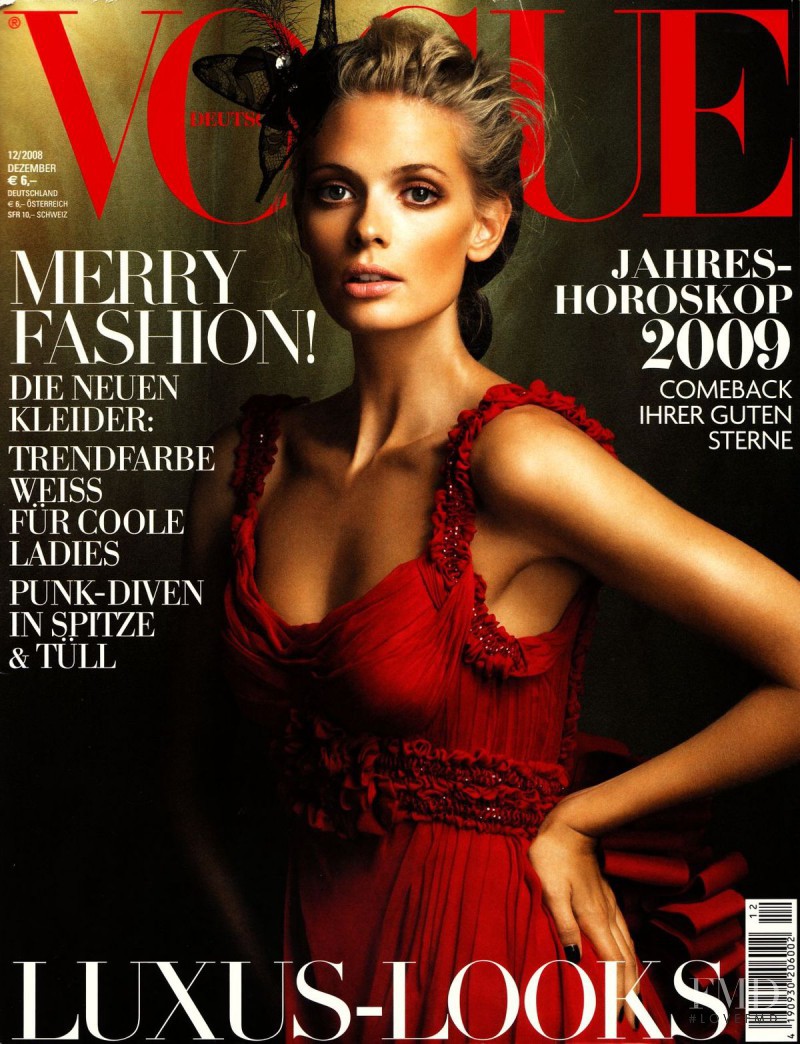 Julia Stegner featured on the Vogue Germany cover from December 2008