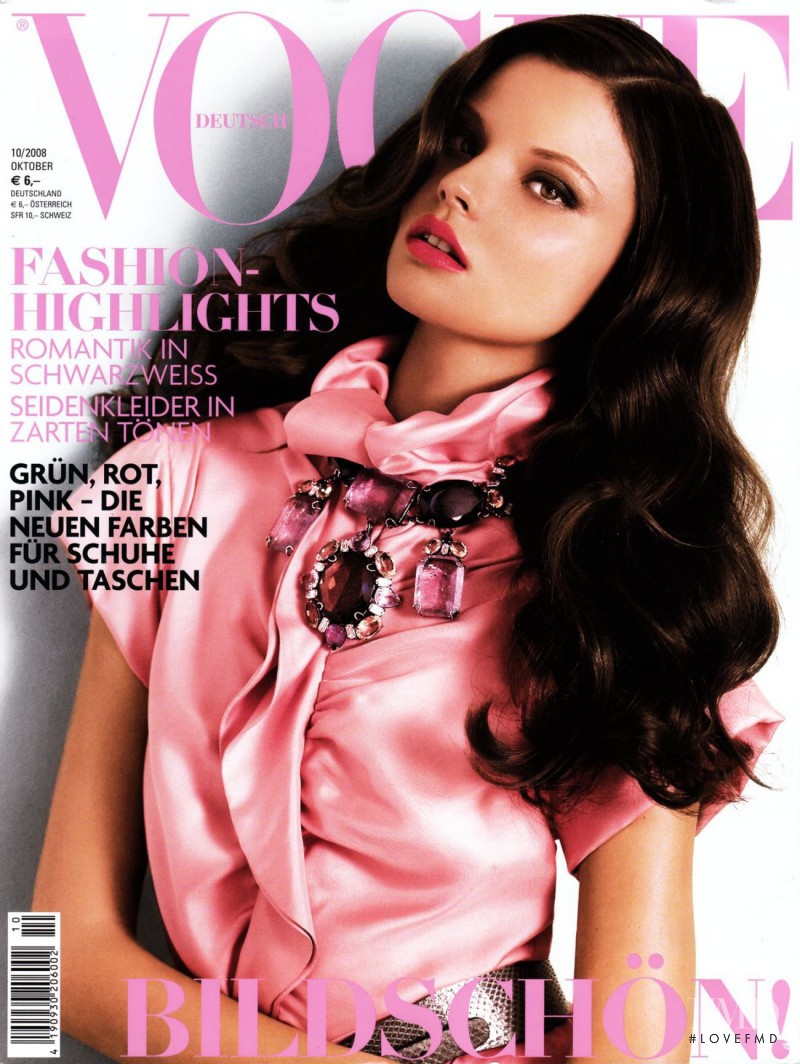 Magdalena Frackowiak featured on the Vogue Germany cover from October 2008