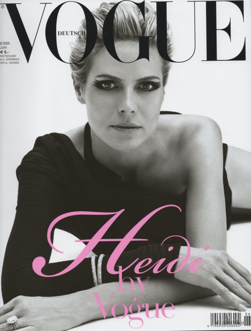 Heidi Klum featured on the Vogue Germany cover from June 2009