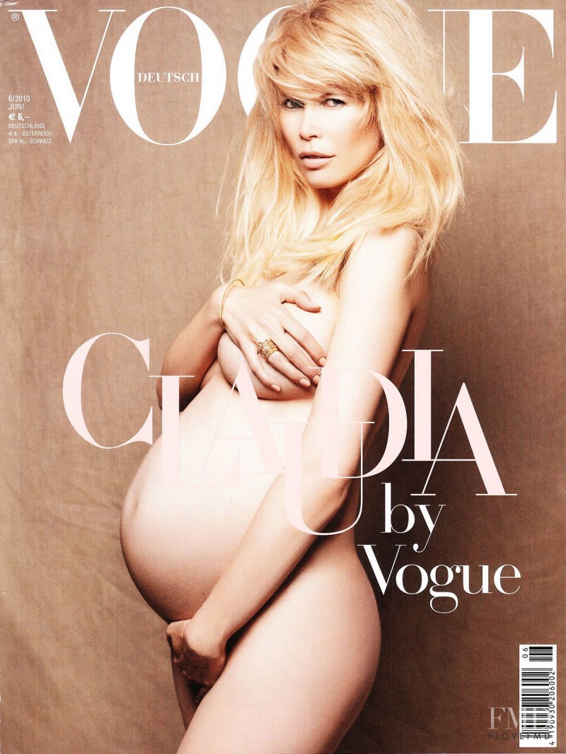Claudia Schiffer featured on the Vogue Germany cover from June 2010