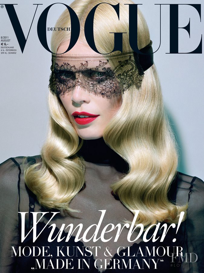 Claudia Schiffer featured on the Vogue Germany cover from August 2011