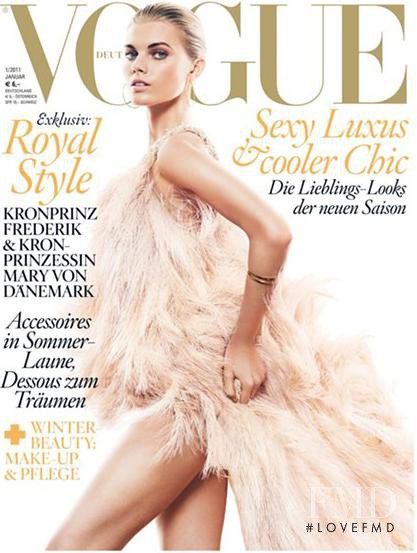 Maryna Linchuk featured on the Vogue Germany cover from January 2011