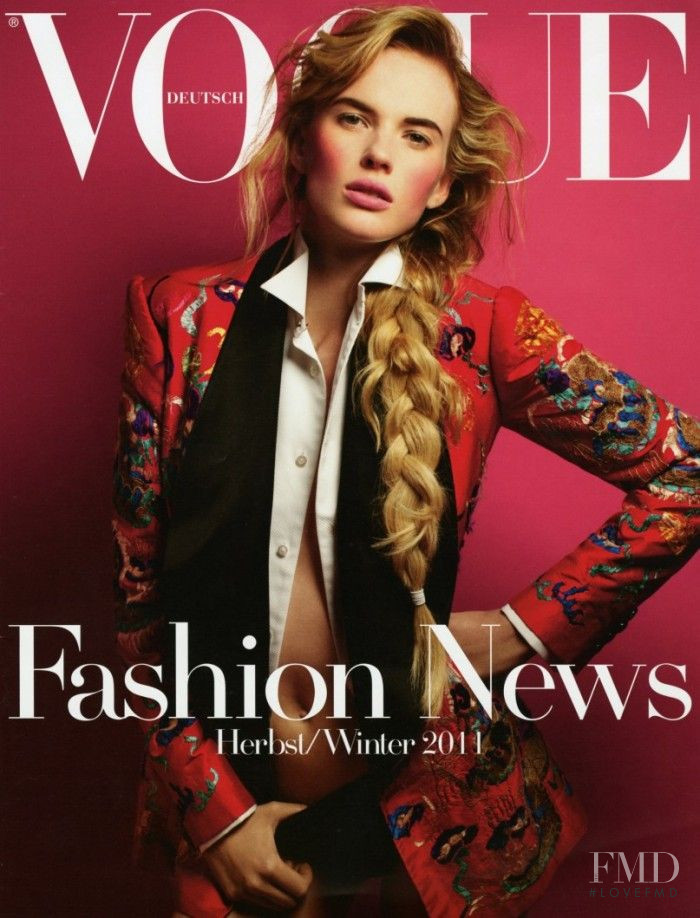 Anne Vyalitsyna featured on the Vogue Germany cover from July 2011