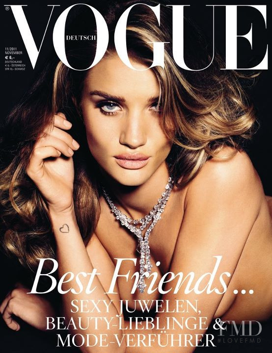 Rosie Huntington-Whiteley featured on the Vogue Germany cover from November 2011