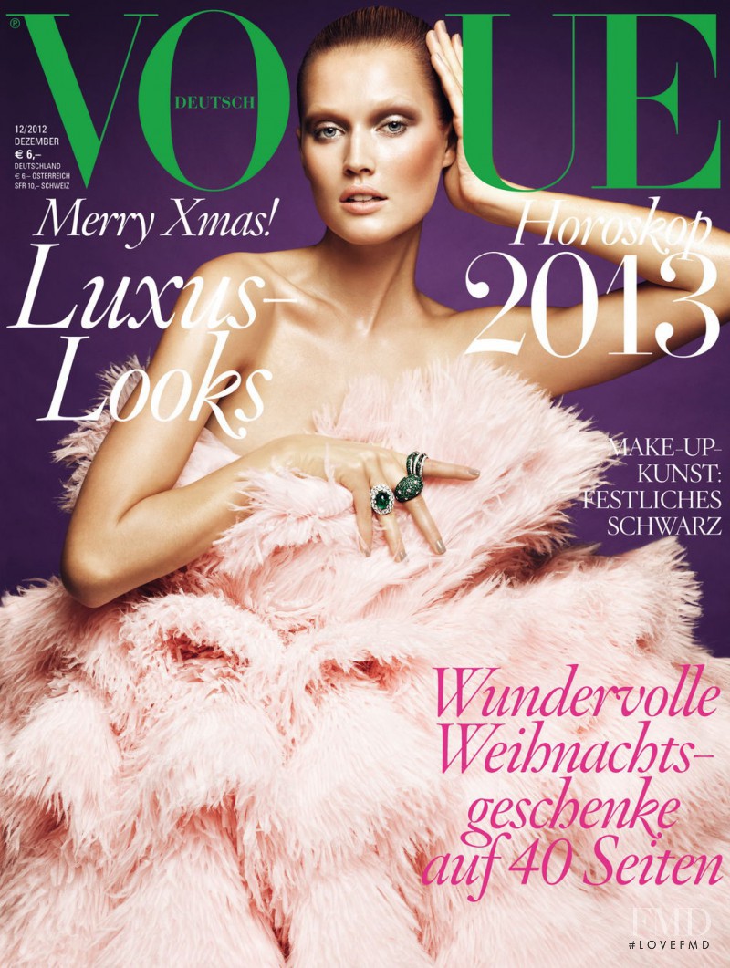 Toni Garrn featured on the Vogue Germany cover from December 2012