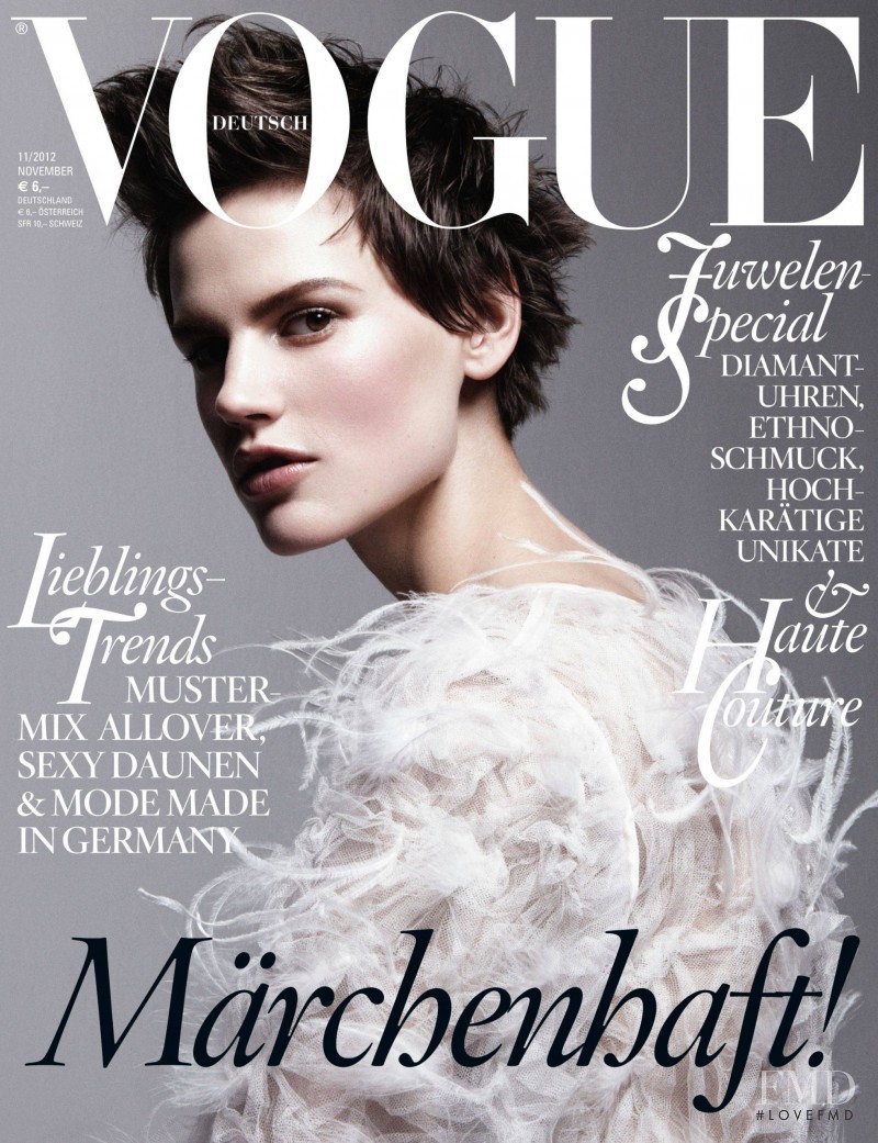 Saskia de Brauw featured on the Vogue Germany cover from November 2012