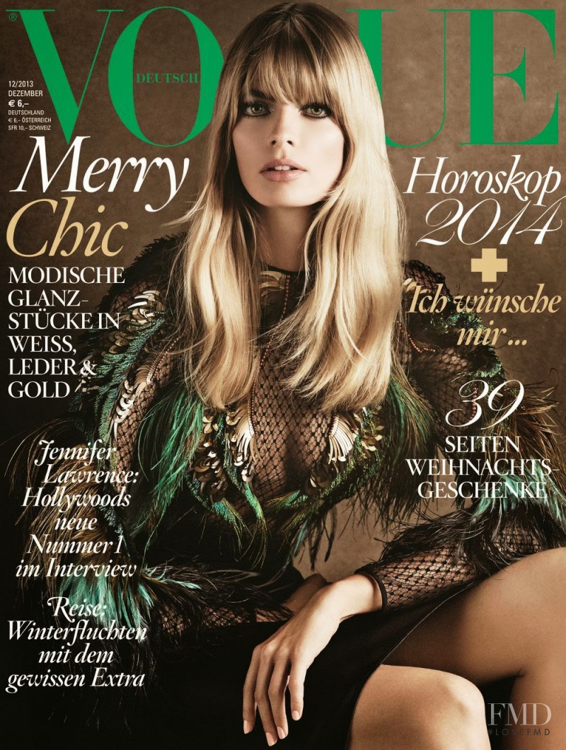 Julia Stegner featured on the Vogue Germany cover from December 2013