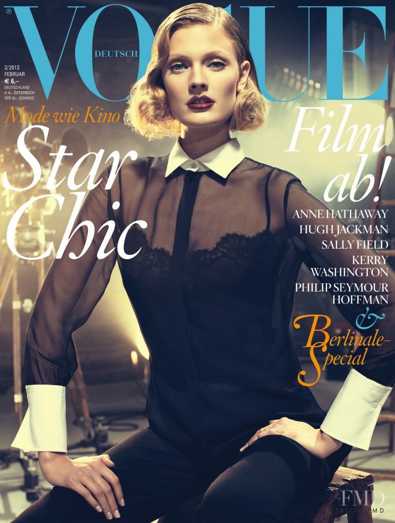 Constance Jablonski featured on the Vogue Germany cover from February 2013