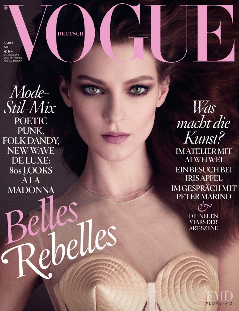 Kati Nescher featured on the Vogue Germany cover from May 2013