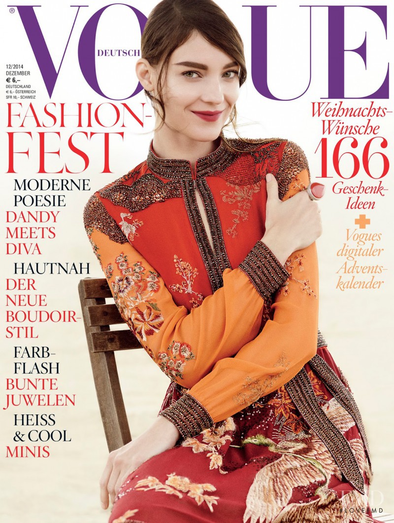Kati Nescher featured on the Vogue Germany cover from December 2014
