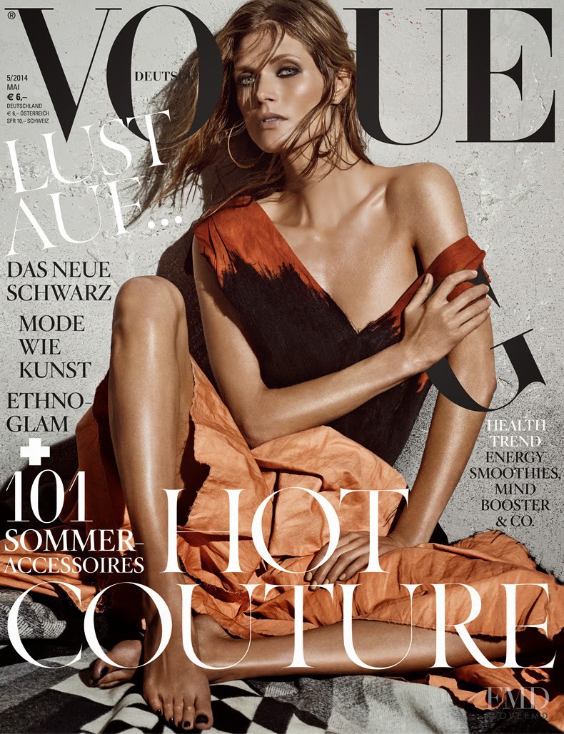 Malgosia Bela featured on the Vogue Germany cover from May 2014