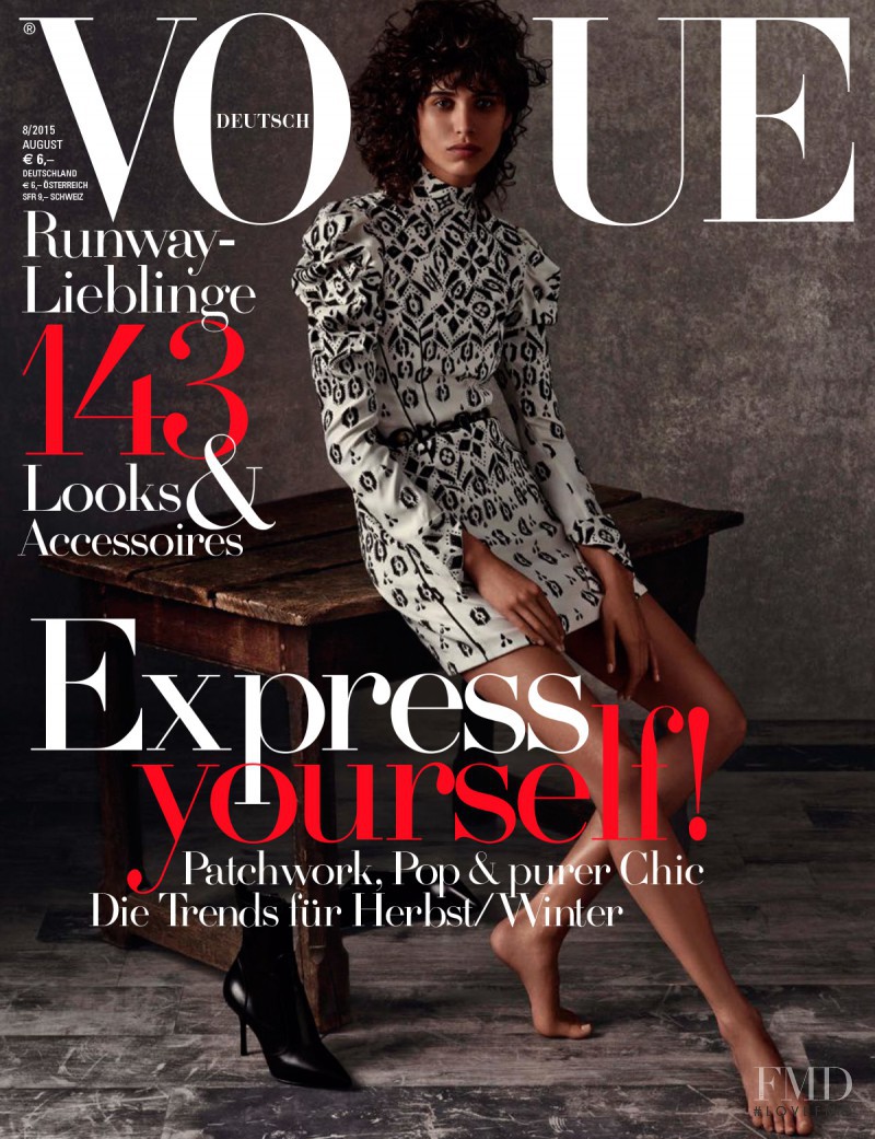 Mica Arganaraz featured on the Vogue Germany cover from August 2015