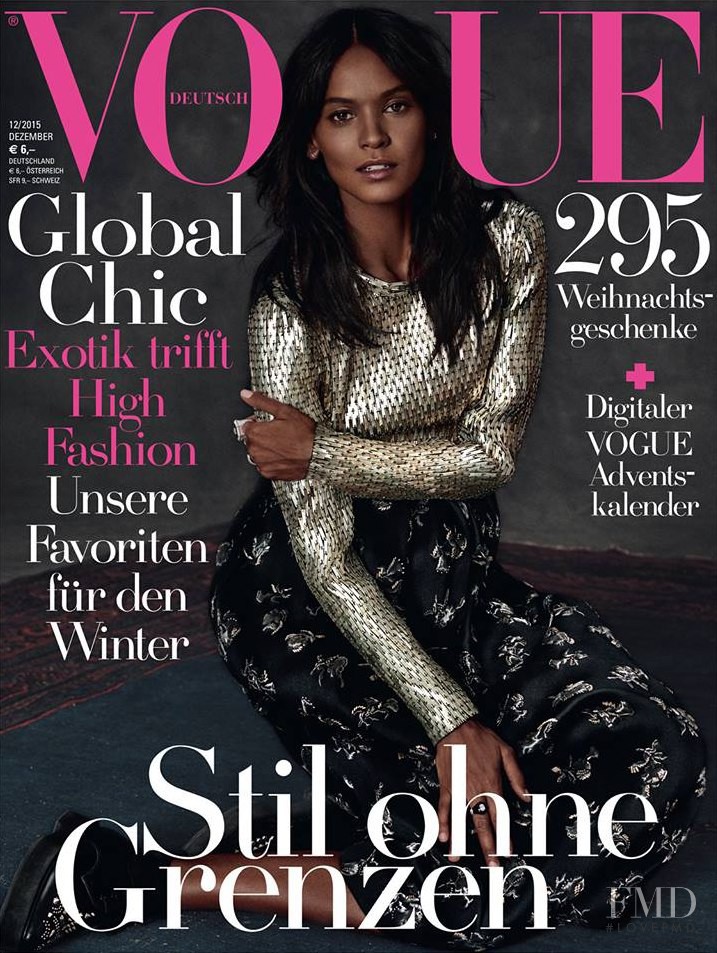 Liya Kebede featured on the Vogue Germany cover from December 2015