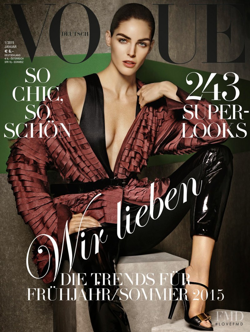 Hilary Rhoda featured on the Vogue Germany cover from March 2015