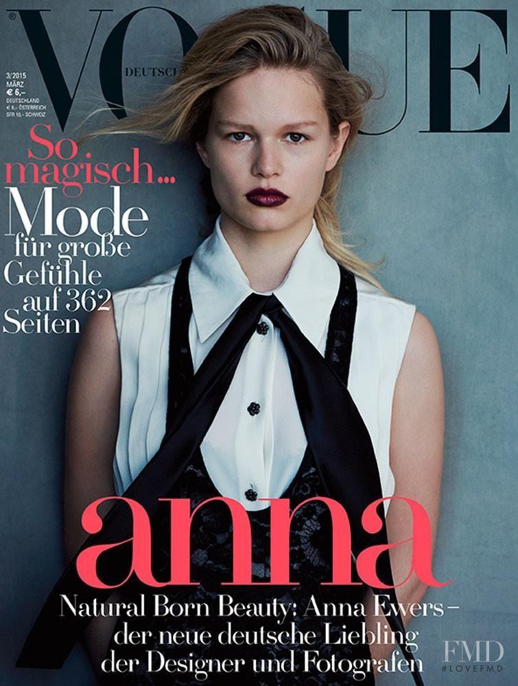 Anna Ewers featured on the Vogue Germany cover from March 2015