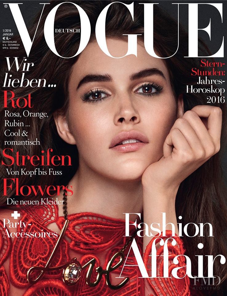 Vanessa Moody featured on the Vogue Germany cover from January 2016