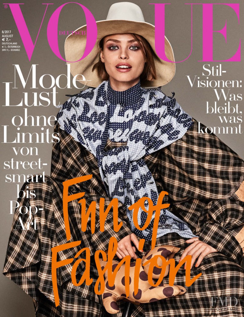 Birgit Kos featured on the Vogue Germany cover from August 2017
