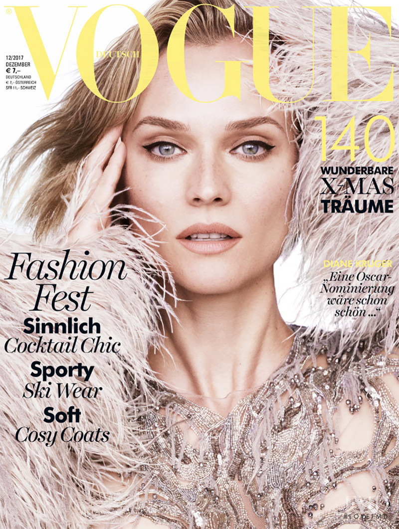 Cover of Vogue Germany with Diane Heidkruger, December 2017 (ID:44274 ...