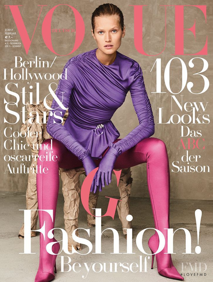 Toni Garrn featured on the Vogue Germany cover from February 2017