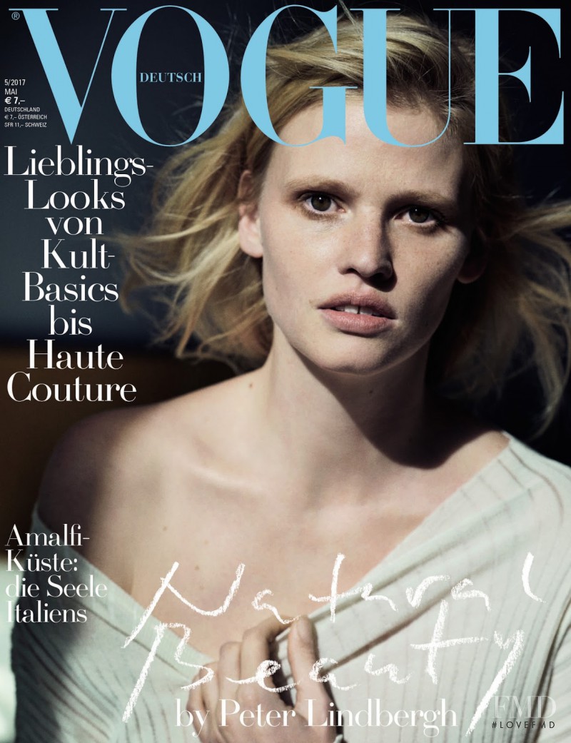 Lara Stone featured on the Vogue Germany cover from May 2017