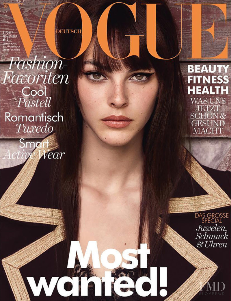 Vittoria Ceretti featured on the Vogue Germany cover from November 2017