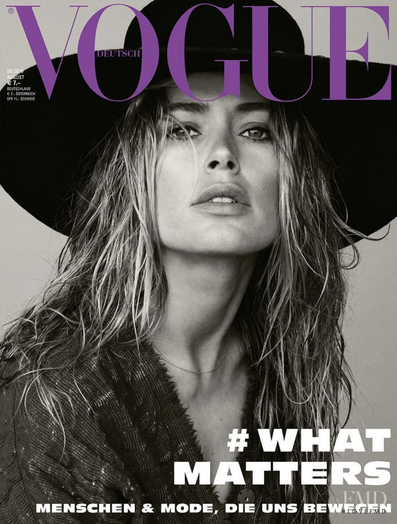 Doutzen Kroes featured on the Vogue Germany cover from August 2018