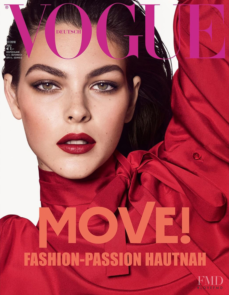 Vittoria Ceretti featured on the Vogue Germany cover from July 2018
